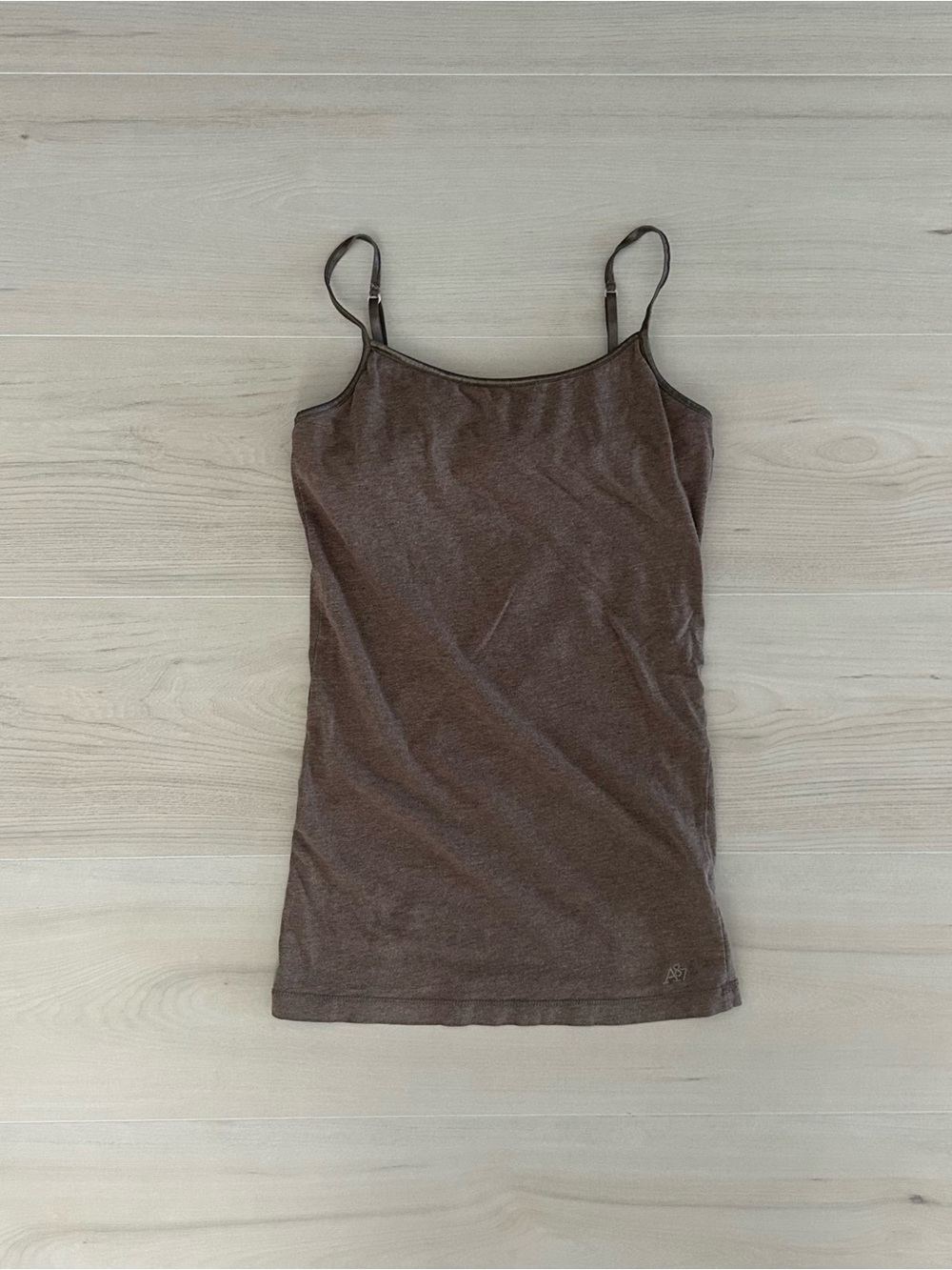 brown aeropostale embroidered fitted tank